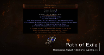 Poe StormSeeker Ambush Mitts Gloves Build Guides