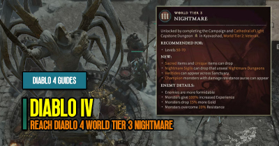 Why do Players need to reach Diablo 4 World Tier 3 Nightmare?