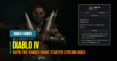 Diablo 4 Rapid Fire Ranged Rogue Starter Leveling Build Guides