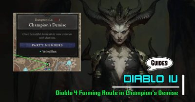 Diablo 4 Farming Experience and Legendary Items Route in Champion's Demise 