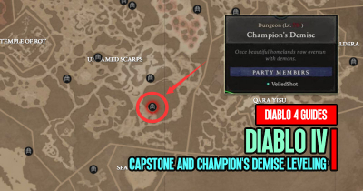 Diablo 4 Capstone and Champion's Demise Dungeon: Quickly Level 50 with High-level Friend