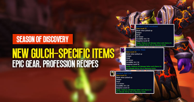 WoW Season of Discovery New Gulch-Specific Items, Epic Gear and Profession Recipes