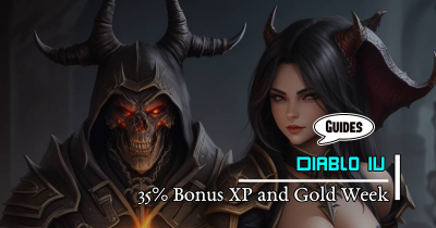 Diablo 4 35% Bonus XP and Gold Week from November 20th to 27th