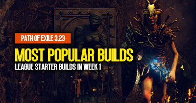What are the most popular league starter builds in week 1 of PoE 3.23?