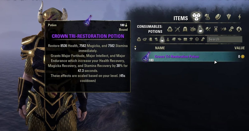ESO Arcanist Builds Potions Screenshot
