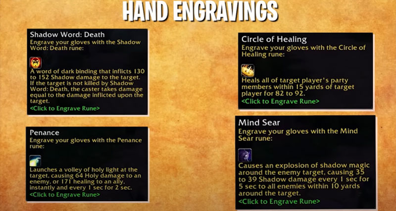 WoW Season of Discovery Priest Hand New Spells and Abilities 