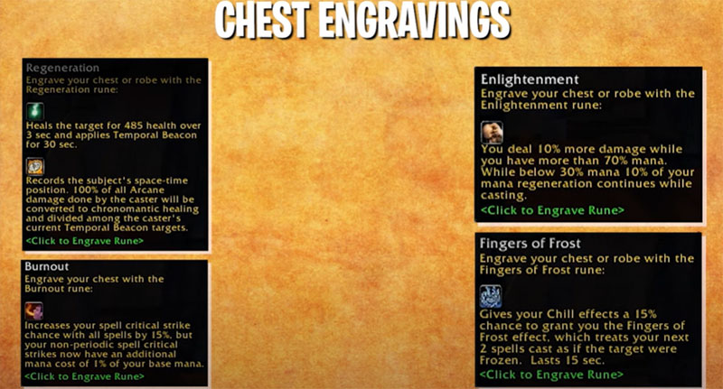WoW Season of Discovery Mage Chest New Spells and Abilities