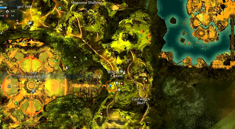 Guild Wars 2 Auric Basin Map Screenshot
