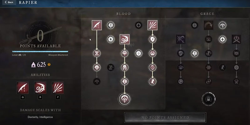 New World Rapier & Void Gauntlet Melee PVE Builds Rapier Mastery Tree Screenshot