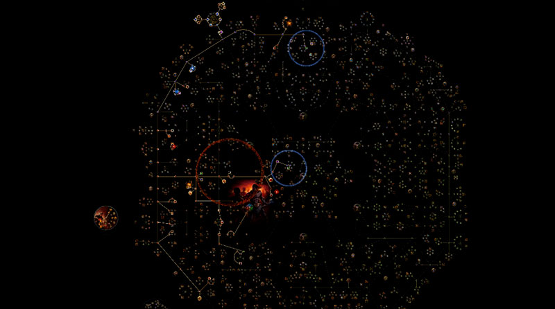 POE 3.22 Blade Vortex Fire Chieftain Build Passive Skill Tree Screenshot