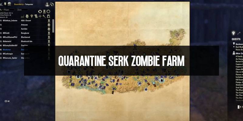 ESO Quarantine Serk Zombie Farm