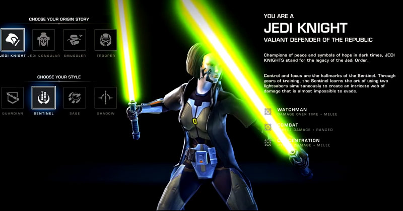 SWTOR Jedi Knight Sentinel Build