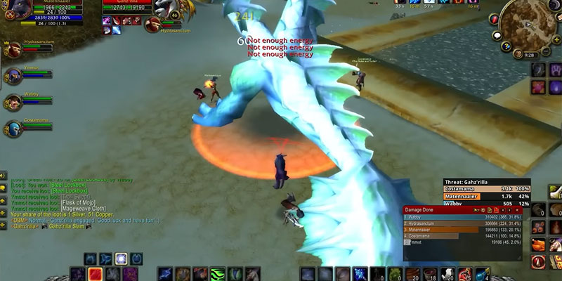 WOW Classic Druid Class Group Play Screenshot