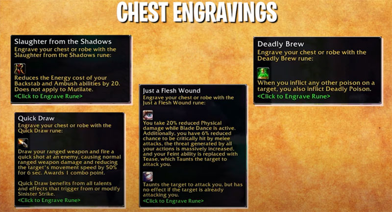WoW Season of Discovery Rogue Chest New Spells and Abilities