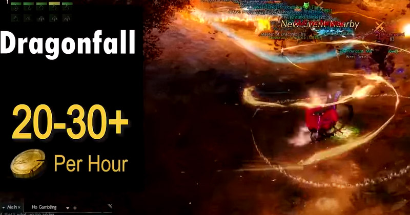 Guild Wars 2 Dragonfall Farm 20-30 Gold Per Hour