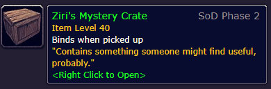 Ziri's Mystery Crate