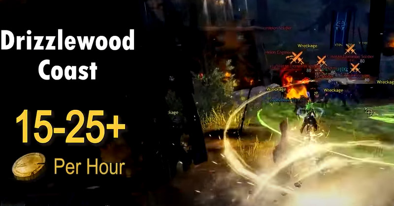 Guild Wars 2 Drizzlewood Coast Farm 15-25 Gold Per Hour