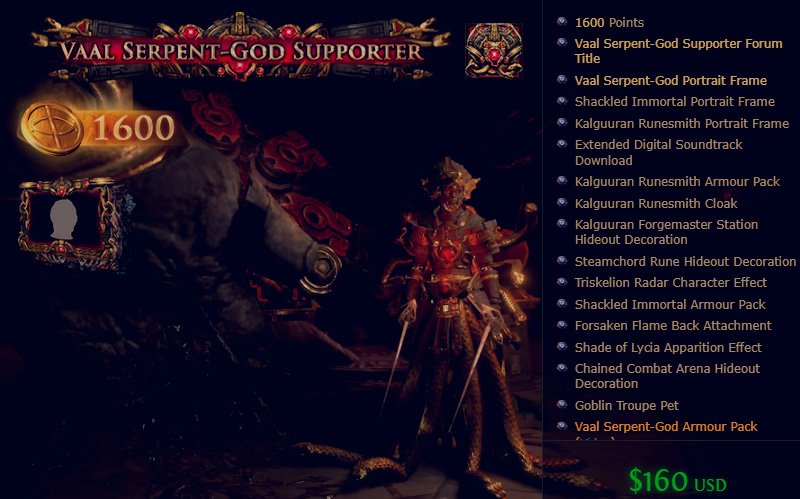 2024 PoE Vaal Serpent-God Supporter Pack