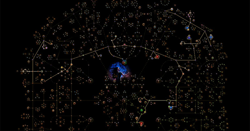 POE 3.22 Cold DOT Elementalist Build Passive Tree Screenshot