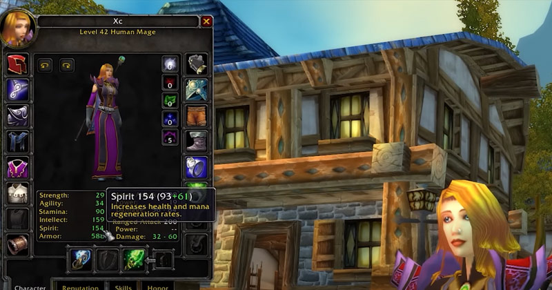 WOW Classic Hardcore Mage Weapon Progression Screenshot