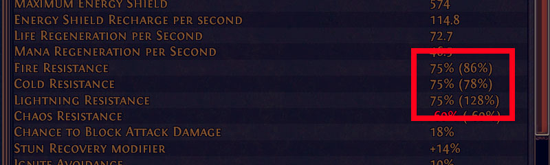 Path of Exile Resistances