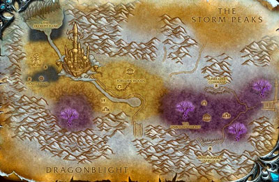 WOW Crystalsong Forest Map