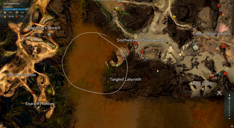 Guild Wars 2 Silverwastes Map Screenshot