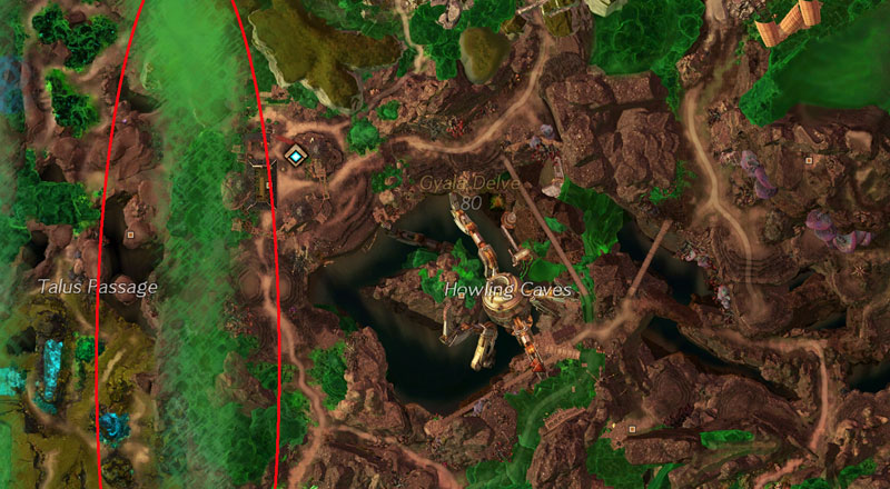 Guild Wars 2 Gyala Delve Map Screenshot