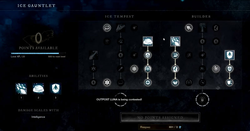 Abys Gauntlet build Ice Gauntlet Skill