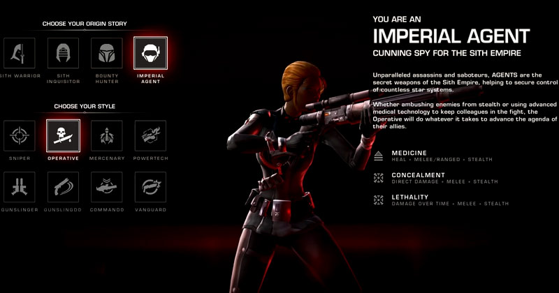 SWTOR Imperial Agent Operative Build