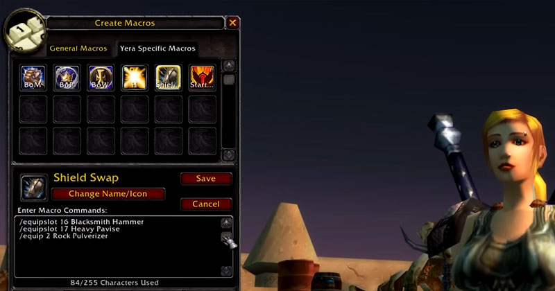 WOW Classic Paladin Macros/Addons Screenshot