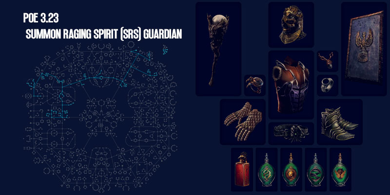 PoE 2.23 Summon Raging Spirit (SRS) Guardian Skill Tree and Equipment