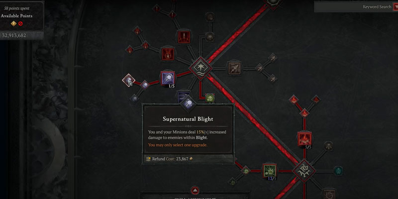 Diablo 4 Shadow Mist Necromancer Build Talents  Screenshot