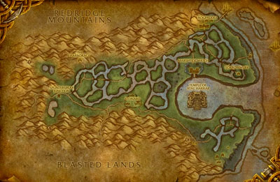 WOW Swamp of Sorrows Map