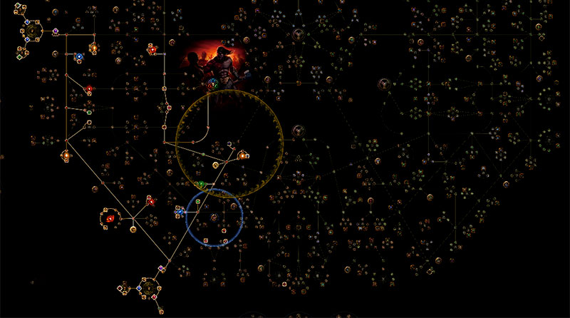 POE 3.22 General's Cry Shield Crush Berserker Build Skill Tree Screenshot