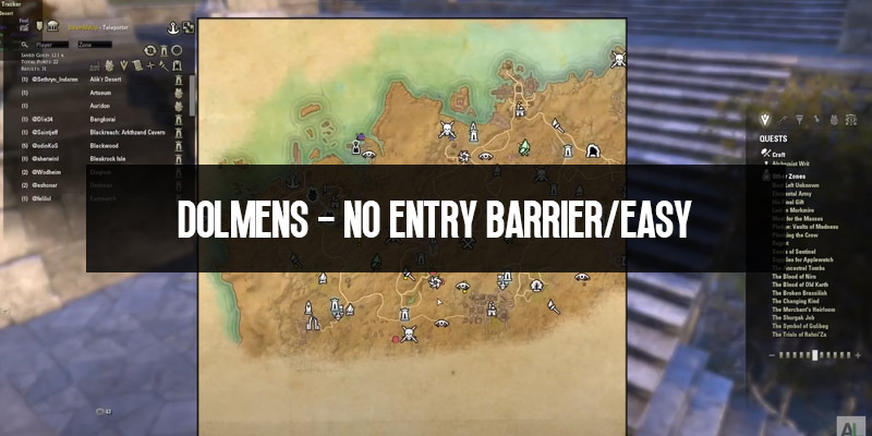 ESO Dolmens - No Entry Barrier/Easy