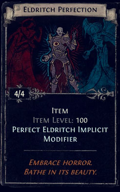 PoE 3.23 Eldritch Perfection Card