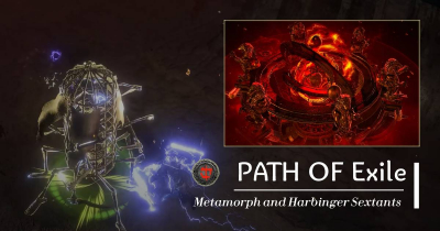 Farming PoE Currency uses City Square maps with Metamorph and Harbinger Sextants Strategy