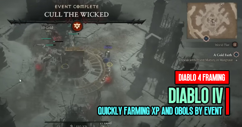 Quickly Farming Diablo 4 XP and Obols by Restart Event Guides