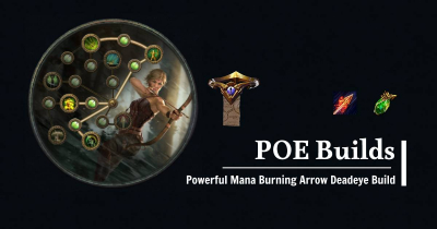 Poe 3.21 Powerful Mana Burning Arrow Deadeye Build with Indigon Hubris Circlet