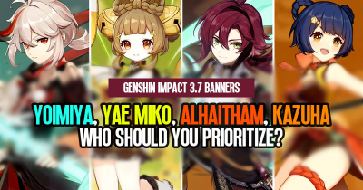 Genshin Impact 3.7 Banners: Yoimiya, Yae Miko, Alhaitham, and Kazuha - Who Should You Prioritize?