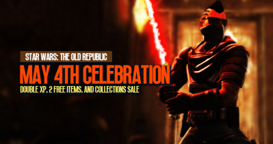 SWTOR May 4th Celebration: Double XP, 2 Free Items, and Collections Sale