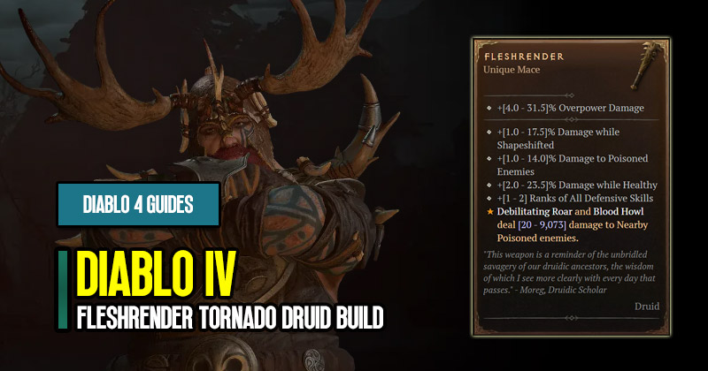 Diablo 4 Season 1 Fleshrender AOE Damage Tornado Druid Build