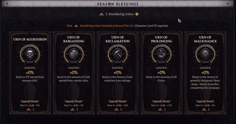 Diablo 4 Maximizing Seasonal Blessings in Season One