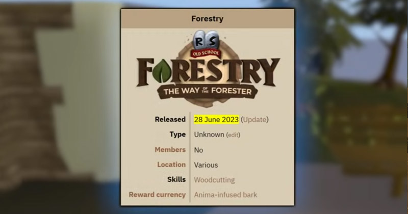 Old School RuneScape Forestry Update: New Skills, Events, and Rewards