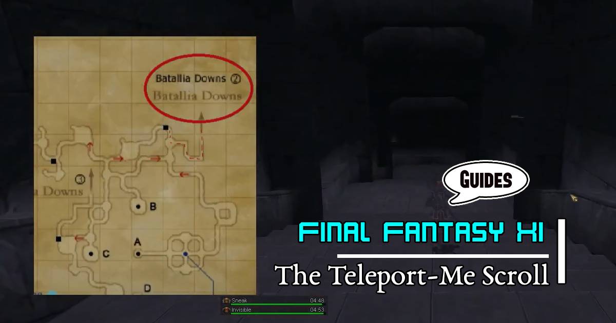Final Fantasy XI Obtaining the Teleport-Mea Scroll Guides