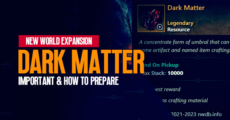 New World Dark Matter: Why is it important and how to prepare for it in expansion?