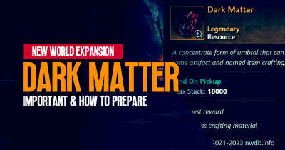 New World Dark Matter: Why is it important and how to prepare for it in expansion?